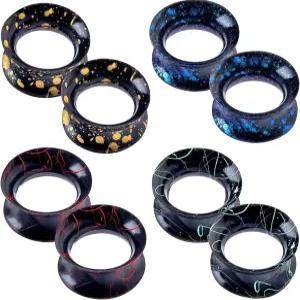 롱뷰티 8PCS 실리콘 이어 게이지 유연한 터널 플러그 스트레처 더블 플레어 살코기 피어싱 여성 남성용