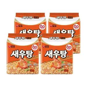 농심 새우탕면 122g, 4입, 4개 (총 16개)