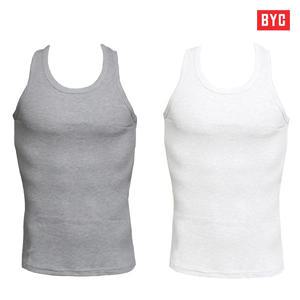 BYC 남성런닝 순면 골지 스포츠 레이서백 런닝