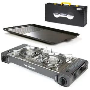 맥스 투버너 휴대용 가스렌지 불판 포함 캠핑 낚시