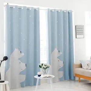 DTP 루이스암막커튼 (중형) 2장 + 플레인봉2단