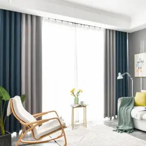 모노암막커튼 (중형) 2장 + 플레인봉2단