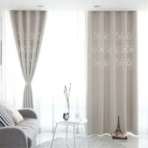 루시퍼암막커튼 (중형) 2장 + 플레인봉2단