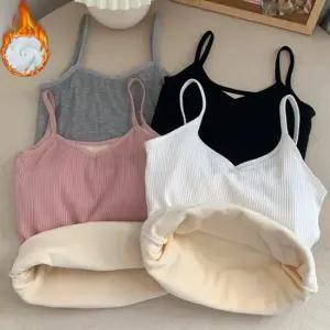 팔리콘 기모 발열 골지 끈나시 민소매 내의 이너나시