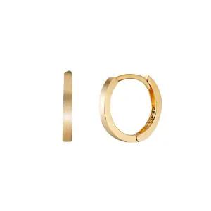 당일발송 14K 데일리 플랫 링 원터치 귀걸이 M 한쌍 WIE28350