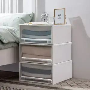 리빙박스 옷장수납함 플라스틱 슬라이딩 투명 다용도 서랍 18L 21L 35L 54L