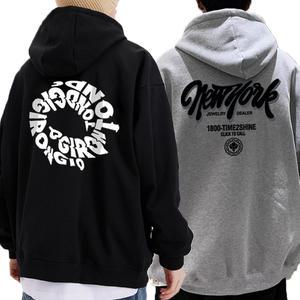 남녀공용 오버핏 기모 후드티 빅사이즈 기모후드 집업 티셔츠 루즈핏 빅사이즈 상의/박시/맨투맨/티셔츠/집업티