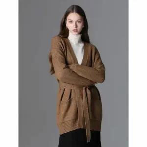 [하프클럽/쉬즈미스]벨티드 브이넥 니트 가디건