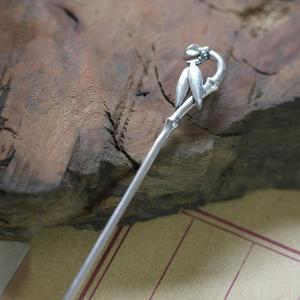 연꽃 순은 한복 실버 전통 악세사리 올림머리 은비녀