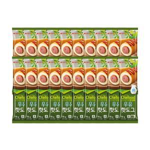 [롯데웰푸드][본사직영] Chefood 우유핫도그 70gx20개 골라담기 (우유,켄터키)