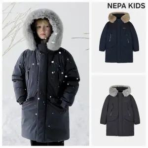 [네파키즈](의정부점)25FW 후드 부착형 롱기장  어드밴스 구스 다운자켓 KL72013