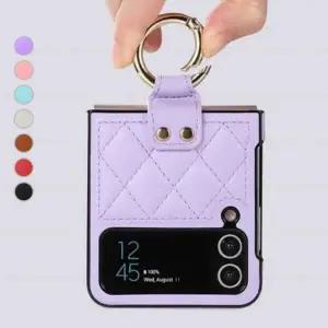 아트박스/르랑 갤럭시Z플립3 가죽 퀼팅 링 케이스 B 제트 지플립flip