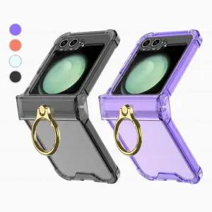 아트박스/르랑 갤럭시Z플립5 투명 범퍼 링 힌지보호 케이스 B 제트