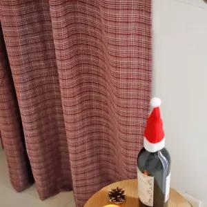 크리스마스 홀리스 윈터 체크 도어 문가리개 커튼