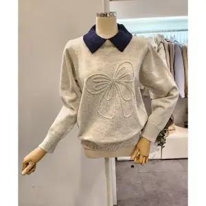 [대구백화점] [클리지]카라 배색 리본 니트(CO9WKT31)