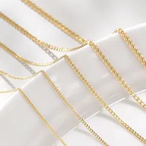 [골드팡] 14k/18k 레스플렌드 민줄체인 목걸이