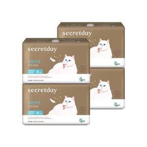 시크릿데이 순한코튼오가닉 슈퍼롱 8P X4팩