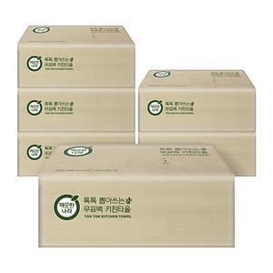 깨끗한나라 톡톡 뽑아쓰는 무표백 키친타월, 100매, 6입, 1개