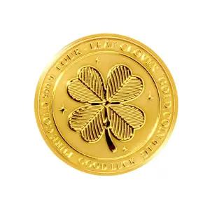 [한국금다이아몬드] 순금 24K 골드바 행운 선물 골드 클로버 코인 0.1g