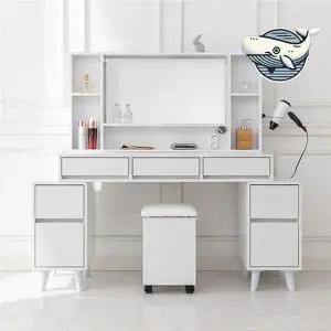화이트 미니멀 화장대 서랍 수납 정리 WFH881J