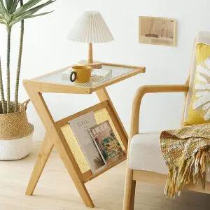 대나무 침대협탁 원목 라탄 미니 협탁 WC4627C