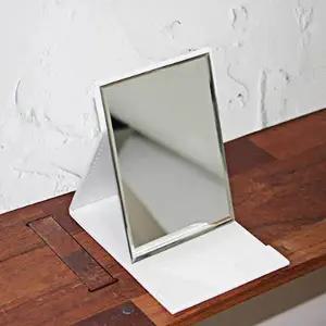 거울 미니 접이식 유리 화이트 휴대용 WF3DDCA