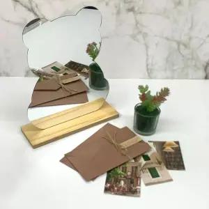 노프레임 곰돌이 아크릴 탁상 거울 WDA67D3