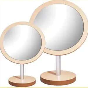 HM-463L 우드원형 탁상거울  대  W98E0B1