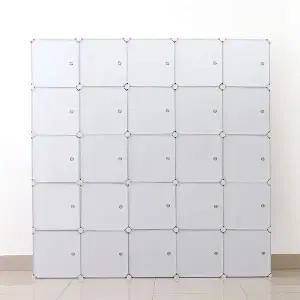 183x183cm 옷수납장 DIY 옷장 흰색 선반 WE5C235