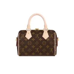 [명품] 스피디 반둘리에 20 모노그램 캔버스 크로스백 베이지M46222