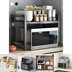 키밍 높이 너비 조절 1단 전자레인지 선반/전자/렌지/레인지/레인지대/렌지대/밥솥/수납/다이/거치대/수납