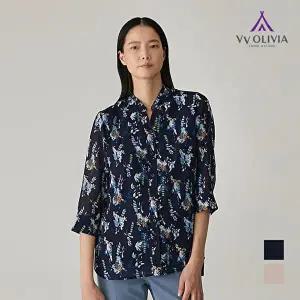 [비비올리비아][비비올리비아] 트로피컬 룩 프린트 블라우스_VVCNLXM4171