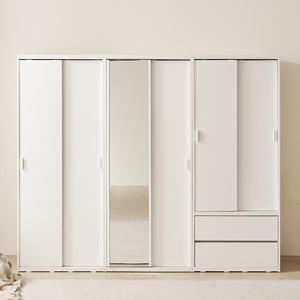 아씨방가구 모던 빅 원룸 수납 슬라이딩 옷장 800 (행거/선반/서랍형)