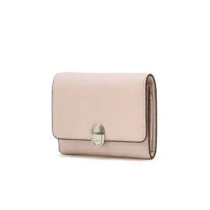 [롯데백화점]질스튜어트 [선물포장+쇼핑백][지폐수납가능]핑크 가죽 오발 장식 3단 반지갑 JAWA5F121P1