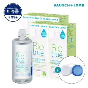 바이오트루 500ml x 4개 소프트 렌즈 세척액  +렌즈 케이스)