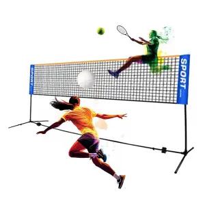 6m 스포츠 네트 풀세트 족구 테니-스 배구 배드민턴/네트망/실내외/그물망/간이네트/동호회/이동식/휴대/연