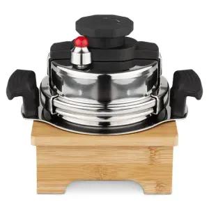 대웅 5분 누룽지 가마솥 통3중 스텐 IH 압력밥솥 6중안전장치 0.8L + 나무받침세트