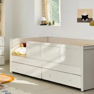 한샘 샘키즈 보나 하부수납 데이베드SS 4면형+샘키즈 알러지케어 매트리스 SS