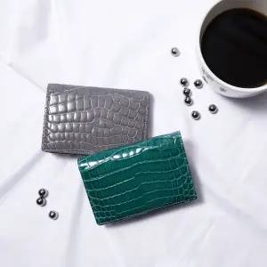 [크리스탈렌] 악어지갑 스텔라 (Stella) 명품 악어가죽 카드 명함지갑