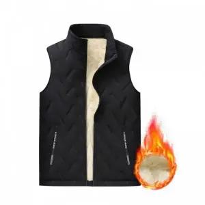 양털 압열패딩조끼 넥커버 방한 겨울 등산 낚시 작업 멀티 조끼 남녀공용