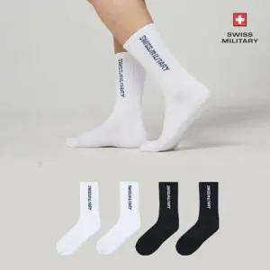 [스위스밀리터리] 남성용 스포츠 양말 쿠션 장목 4켤레