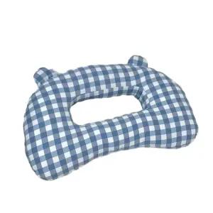 귀눌림 방지 베개 귀보호 메밀 하드 침구 간병 체크 귀걸이 피어싱 옆잠 욕창방지