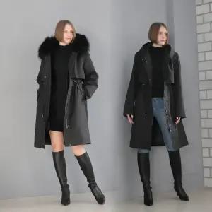 NEW 천연렉스안감 풀스킨 라쿤후드롱야상