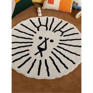 사자 러그 120 150 PE 인테리어 침실 80CM 흰사자 매트 1 노란 둥근 200