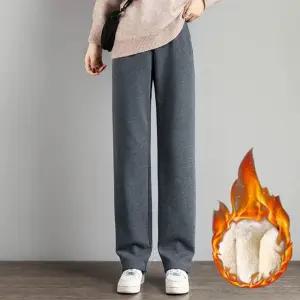 여자기모바지 겨울니트바지 따뜻한 기모바지 여성겨울바지