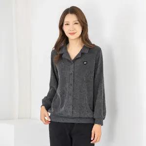 [모슬린]엄마옷 기모 카라 긴팔 티셔츠 511FGH185 마담중년여성빅사이즈50대60대