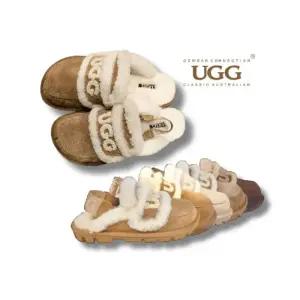 [정품] 오즈웨어 바이올렛 마틀라쎄 시어링 로고 밴딩탈부착 UGG 슬리퍼 OB938MD 839630
