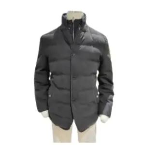 [롯데백화점]레노마 F/W 프리미엄 다크 그레이 스웨이드 구스다운 점퍼식 패딩 재킷 ROHMBU51A