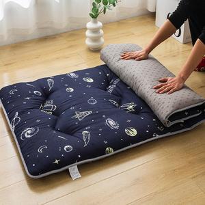 1인용 바닥 이불 학생 침대 9m 녹색그리드0 학생침실 90cm 요매트 8mx1