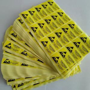 1000pcs 정전기 감지 장치 ESD 스티커 라벨 병 방지 미디어 전기 안전 경고 접착